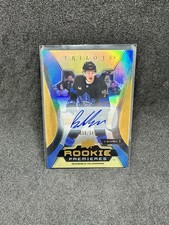2023-24 Upper Deck Trilogy Bobby McMann Gold Rookie Auto #124 Kraken RC /349