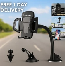 3-in-1 Car Phone Holder Mount Dashboard Windshield Air Vent for iPhone Samsung