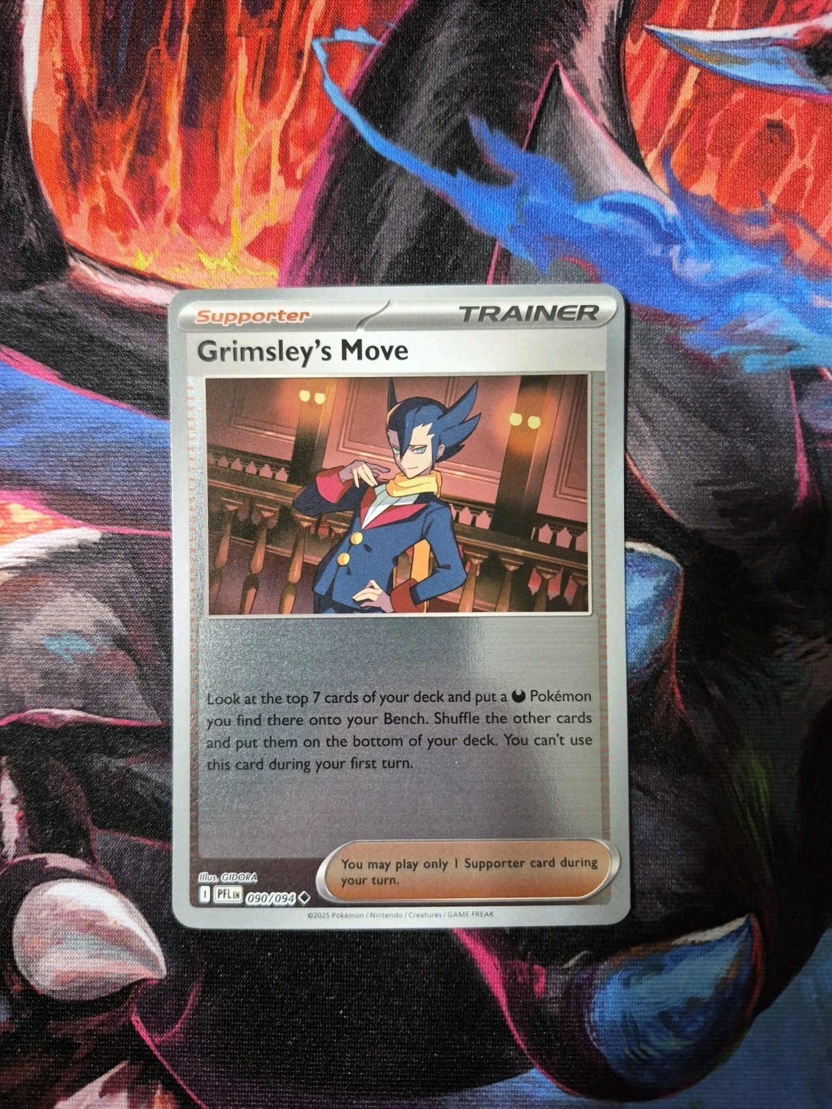 Pokemon Mega Evolution Phantasmal Flames Grimsley's Move 090/094 Reverse Holo NM