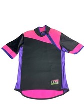 Vintage Nike AQUA GEAR WOMENS SZ MEDIUM Wetsuit Top Shirt BLACK PINK SURFING SEA
