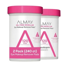 Almay Micellar Eye Makeup Remover Pads –Fragrance-Free,120 PADS