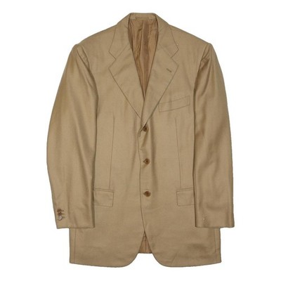 KITON Herren Beige Kaschmir Classic Jacket XL Flanell Webmuster Knopf Sakko