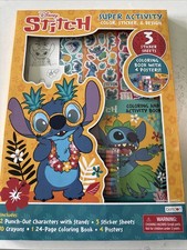 Disney Stitch Super Activity Color Sticker Design Kit NEW SEALED