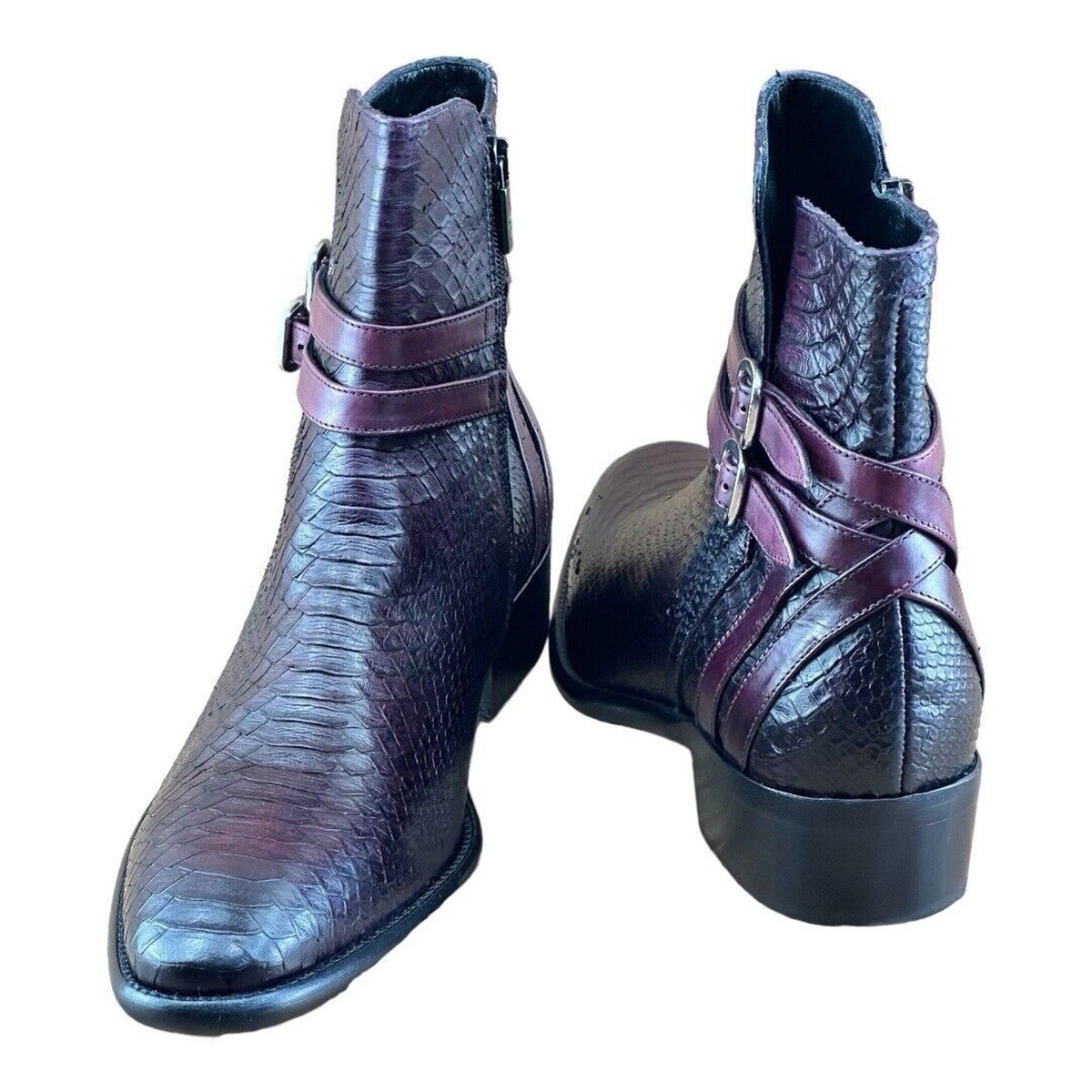 Jo Ghost Men size 8.5  Croc-Embossed Leather Boots Shoes Jo Ghost Men size 8.5-9 Croc-Embossed Leather Boots Shoes | eBay main image 4