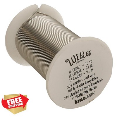 Beadsmith Stainless Steel Wire 18 Gauge 10 Yards