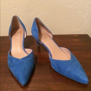franco sarto blue suede shoes