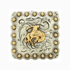 Bronco Rider Concho 1-3/8" Antique Silver And Rose Gold 7537-60