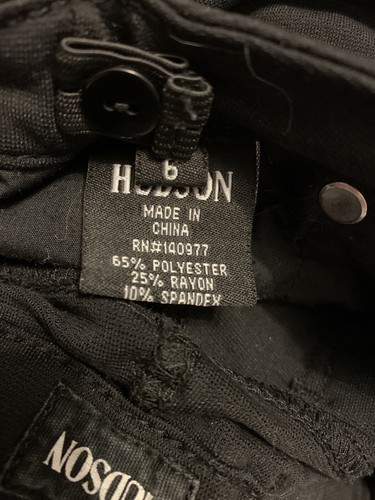 Hudson Girls Black Skinny Pants Size 6 Stretch Adjustable Waist - Picture 4 of 4