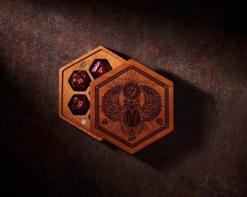 Sorcerer | Dice Box DnD | NETURAL CHERRY WOOD | Dice Vault | DnD Dice Set - Picture 2 of 5