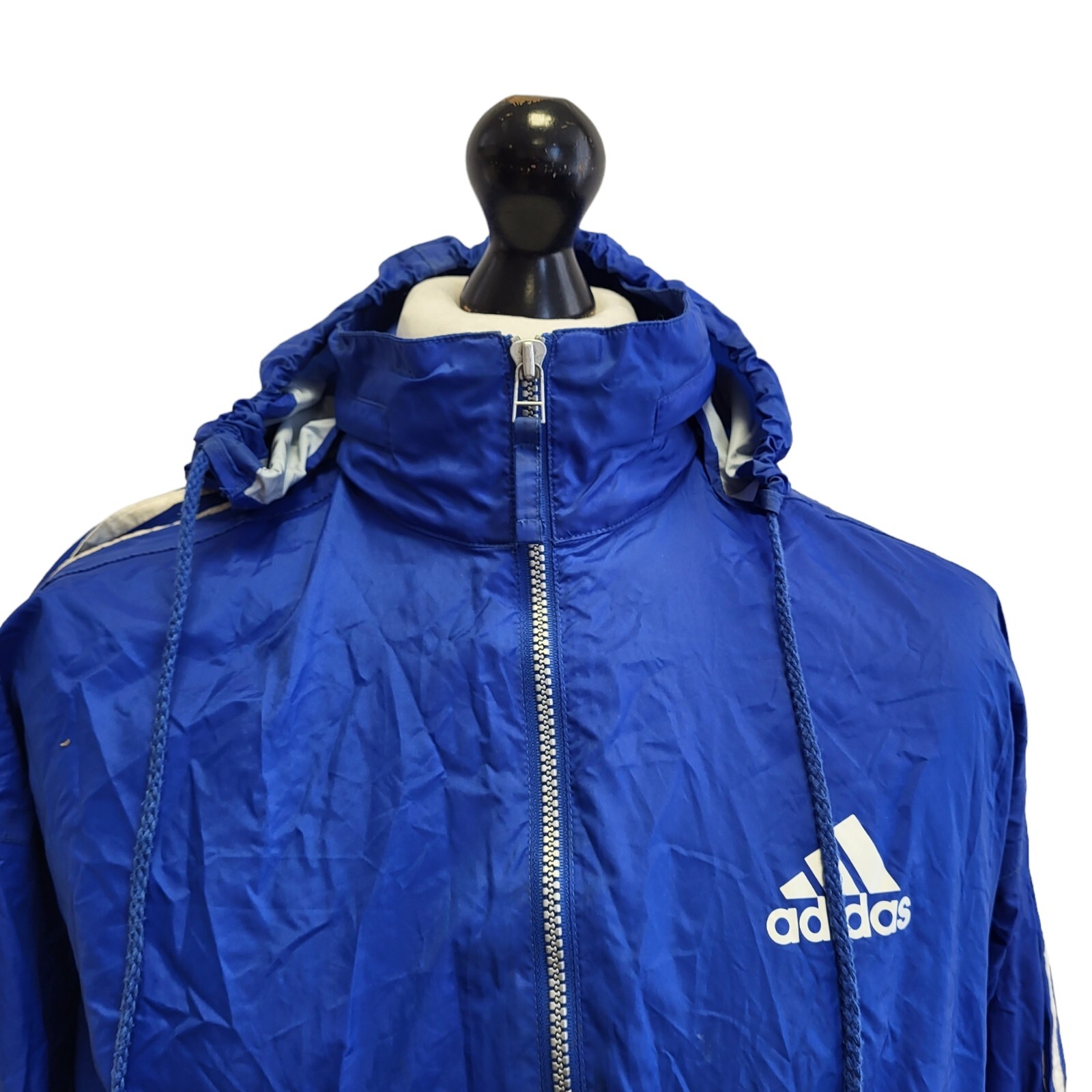 Adidas Active Wear Lightweight Hooded Sports Jacket Blue Uk Men's M EU