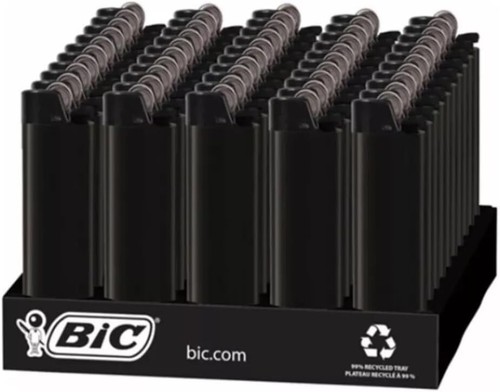 5 Stück Original BIC Feuerzeuge schwarz LC199B