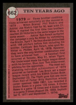 1989 Topps #662 Lou Brock St. Louis Cardinals Baseball Card | eBay