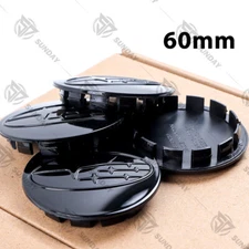 4x For Forester Impreza Crosstrek 60mm Wheel Center Cap Gloss Black 28821SA030X