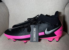 Nike Mens 13 Phantom GT Academy DF FG MG Black Pink CW6667-006 Soccer Cleats