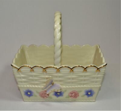 LENOX Fine Porcelain 24k Gold 3D BUTTERFLY & pink Blue FLOWERS
