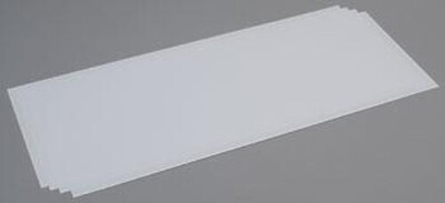 Evergreen Plastic Styrene Plain Sheet .030x8x21 (4) - Model Railroad Scratch