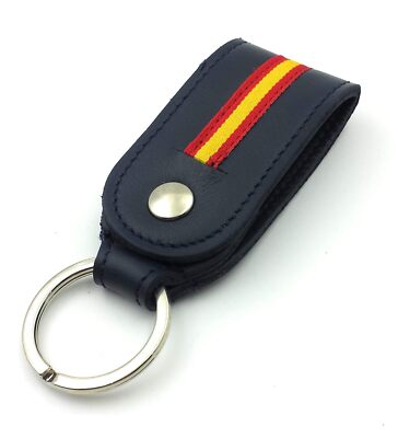 franartPiel - Llavero para colgar al cinturón con bandera de España Piel Ubrique
