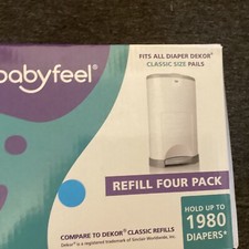 Babyfeel Fits All Dekor Refill Four Pack ,Holds 1980 Diapers