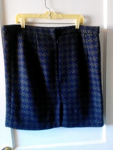 Tommy Hilfiger Womens Wool Blend Herringbone Blue Gray Pencil Skirt Sz. 18 NWT - Picture 3 of 11