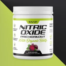 Beet Root Pre Workout Powder Organic Snap Supplements Nitric Oxide Booster 8.8oz