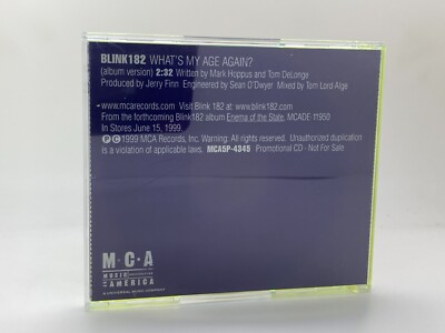 blink-182 - What's My Age Again? Promo CD Single (MCA5P-4345) | eBay