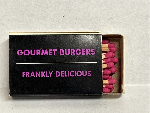 Libro de cerillas Frankel Burgers vintage no usado - Imagen 4 de 5