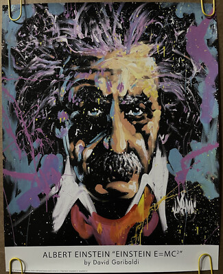 Original Vintage Poster Albert Einstein E=Mc2 psychedelic style poster Pin Up