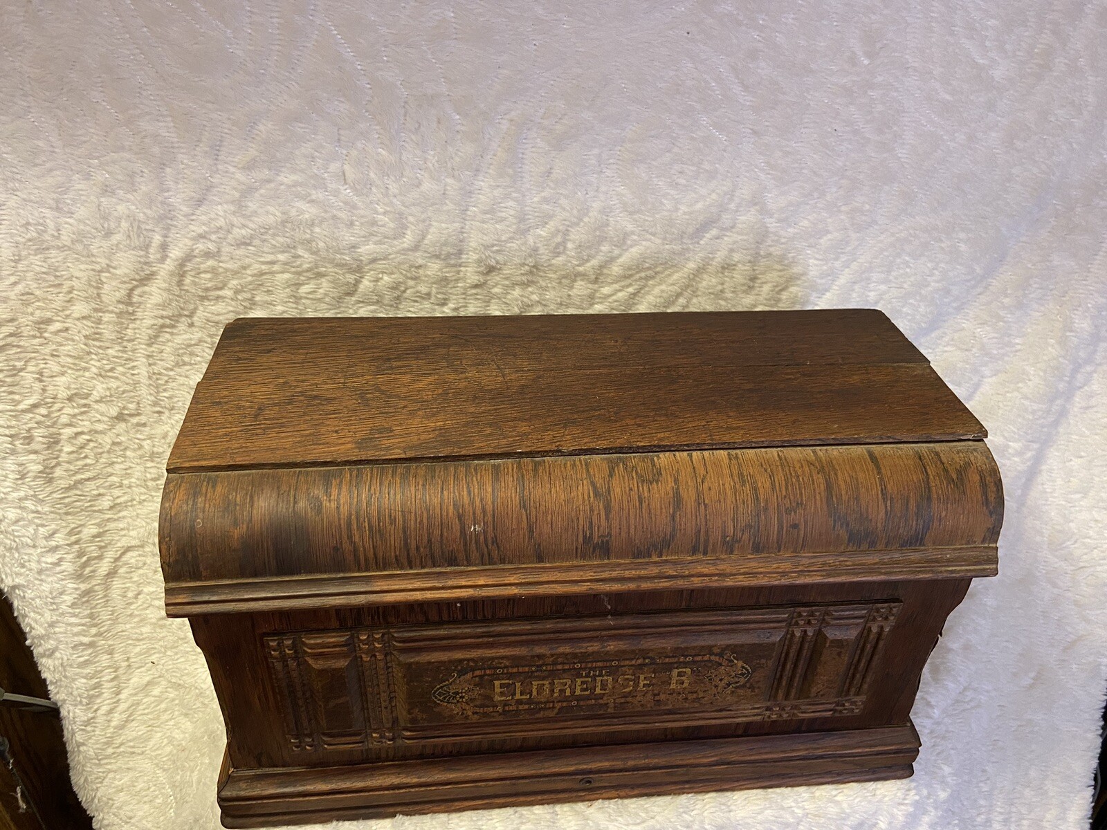 1886 Eldredge "B" Antique Sewing Machine Wooden cover eBay