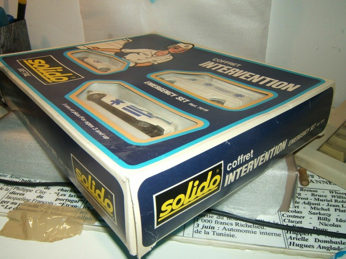 Solido Boxset Ref 7019 Boxset Intervention Set Peugeot Citroën Ambulance