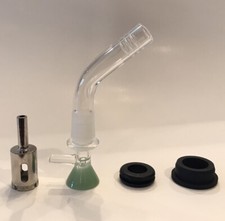 DIY Bong Kit 3  Inch 45 Degree Curved Bent 14mm Downstem Glass Bowl Water Pipe