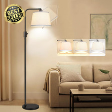 Modern Arc Floor Lamp 165cm, Dimmable LED, 3 Color Temperatures, Adjustable Head