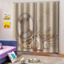 Abandoned lovely swimming circle Printing 3D Blockout Curtains Fabric Window
