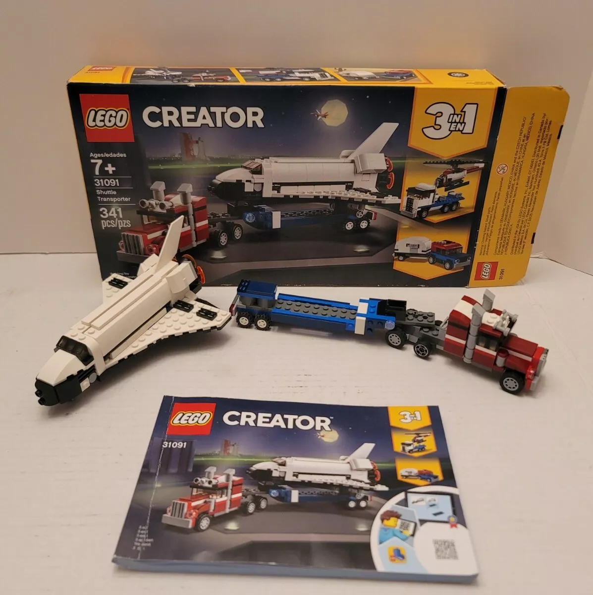 31091 Creator 3-in-1 Shuttle with box &amp; manual Retired 99% 673419302128 |