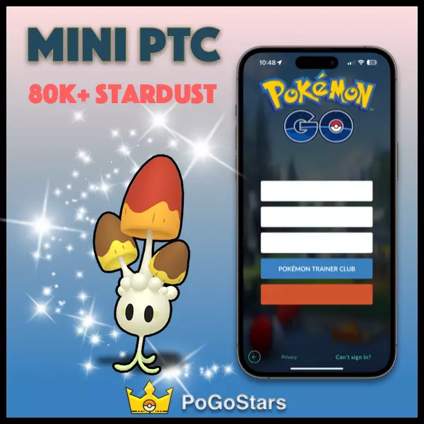 Pokémon Go - Shiny Morelull - Mini PTC 80K Stardust✨Read Description✨