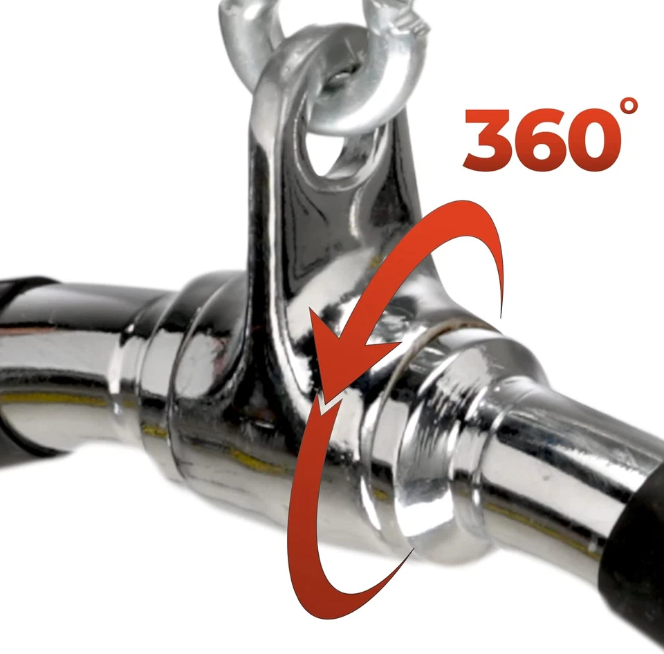 Yes4All Wide Grip Curl LAT Pull down Bar Attachments Rubber Handgrips/Curl Bar - Image 4 of 4