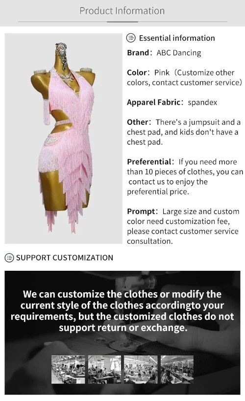 VETEMENTS Abito da ballo latino sexy donna festa gonna corta ragazza linea abbigliamento frange vestiti