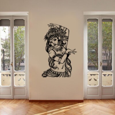 Indische Bauchtänzerin Design Wandbild/Fensteraufkleber/Aufkleber