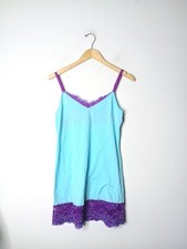 Natori Josie Women's Medium Nightgown Teal Purple Modal Blend