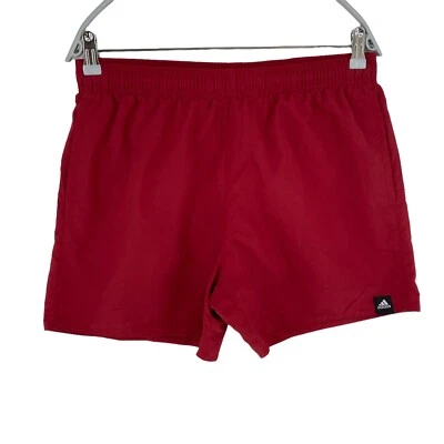 adidas Maillot De Bain Rouge Shorts De Bain Taille M - Photo 1/4