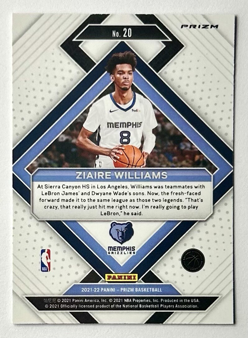 Ziaire Williams 貴重next day RC auto Ziaire Williams 貴重next day RC auto
