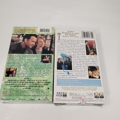 VHS SLEEPLESS IN SEATTLE YOUVE GOT MAIL Vhs Vcr TOM HANKS MEG RYAN Both Sealed - Picture 4 of 6