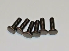 SET OF 6 ANTIQUE BRASS PLATED SHADE SCREWS 1/2" 8/32 THREAD LAMP PART NEW 57520J