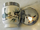 Vintage ROYAL WORCESTER Porcelain Egg Coddler Birds Wren & Finch Made In England — photo 8