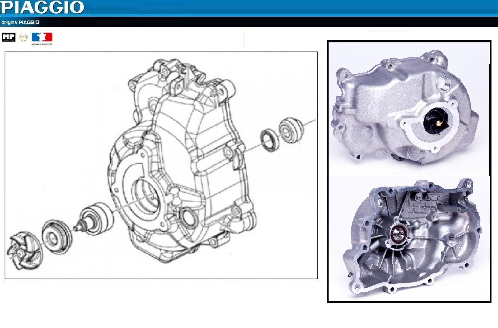 Pompe à eau Aprilia Sport City 125 résout la surchauffe moteur du Cube 2008-2012