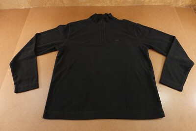 RAINS Mens Size XL Black Addis Fleece Half Zip Pullover Sweatshirt NWT