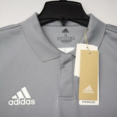 NWT Mens Adidas Aeroready Gray Athletic T19 Polo Shirt Short Sleeve Performance