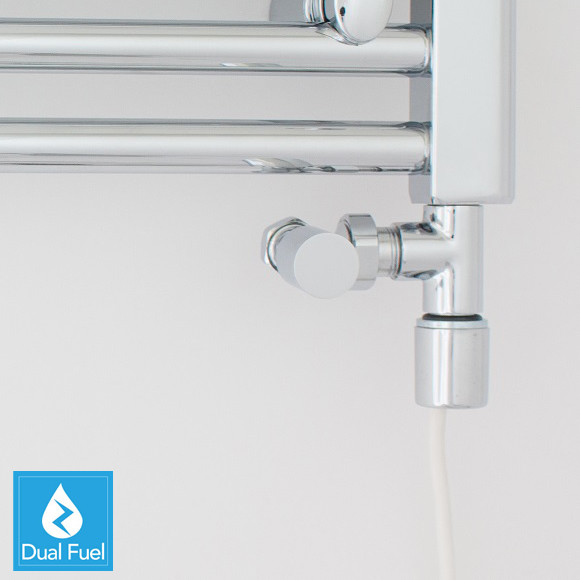 Chrome Dual Fuel Kit for Electric or Gas Heated Towel Rail Rail Radiator  Warmer | eBay