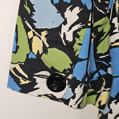 Charter Club Jacket Womens 2X Black Multicolor Floral Blue Green Yellow Blazer - Picture 10 of 13