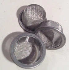 3x Pipe Screen 12mm 1/2" Dome Rim Cup Basket Fine Mesh Bowl Glass Male Slide