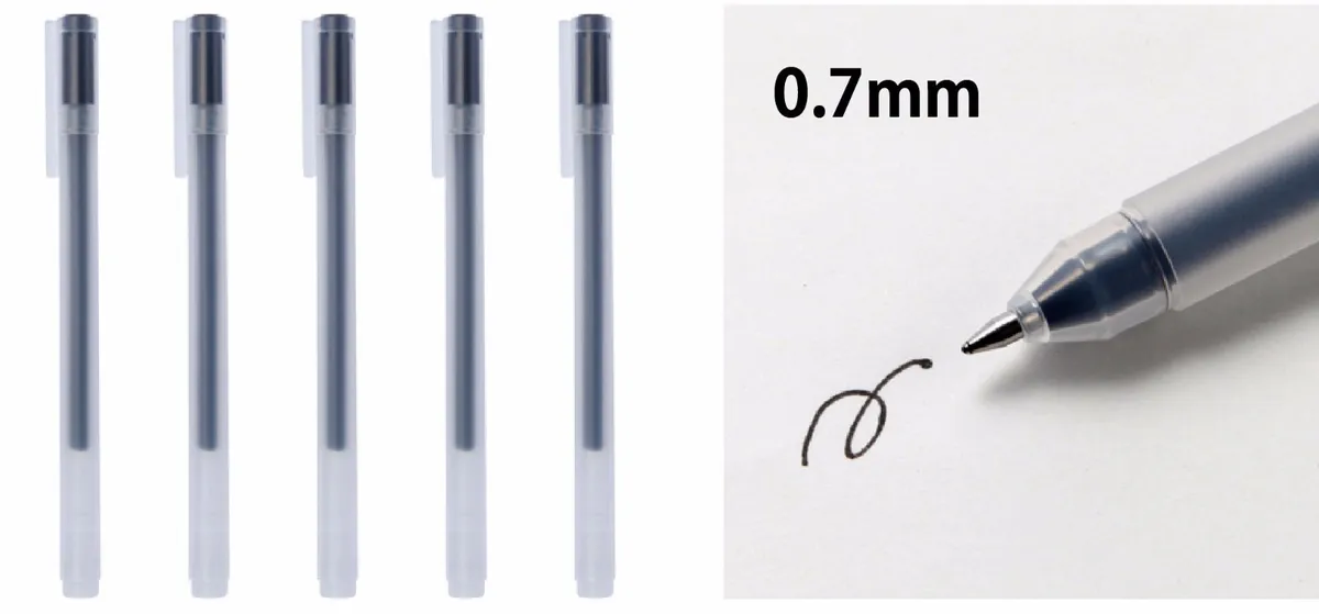 5pcs Original MUJI Moma Gel Ink pen 0.38mm made in japan Muji